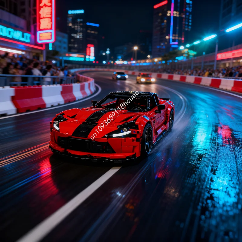 3399 قطعة MOC 1 8 شيفروليه كورفيت النموذج الفني اللبنات الهندسة المعمارية هدايا عيد الميلاد لتقوم بها بنفسك الطوب الاطفال اللعب عيد ميلاد #1