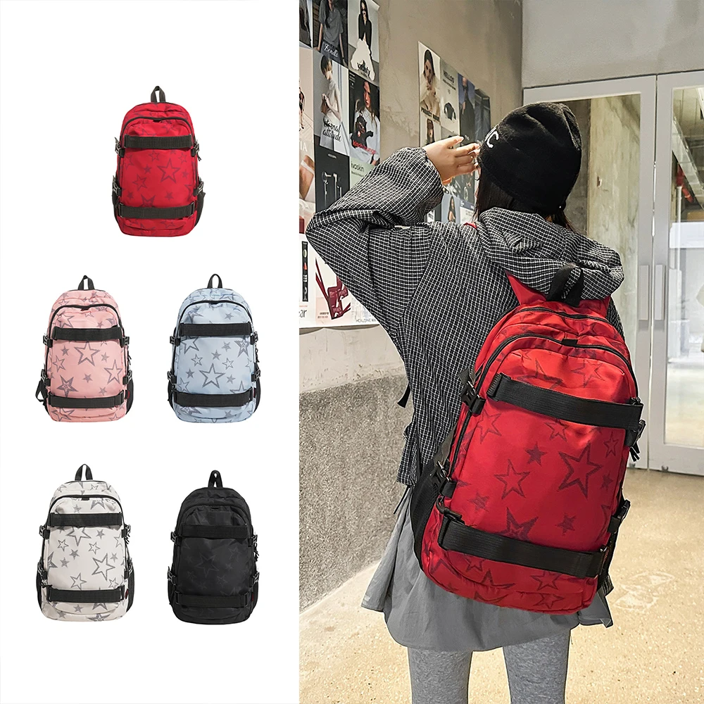 Skateboard - Backpack, Rucksack Star Print Multi Compartment