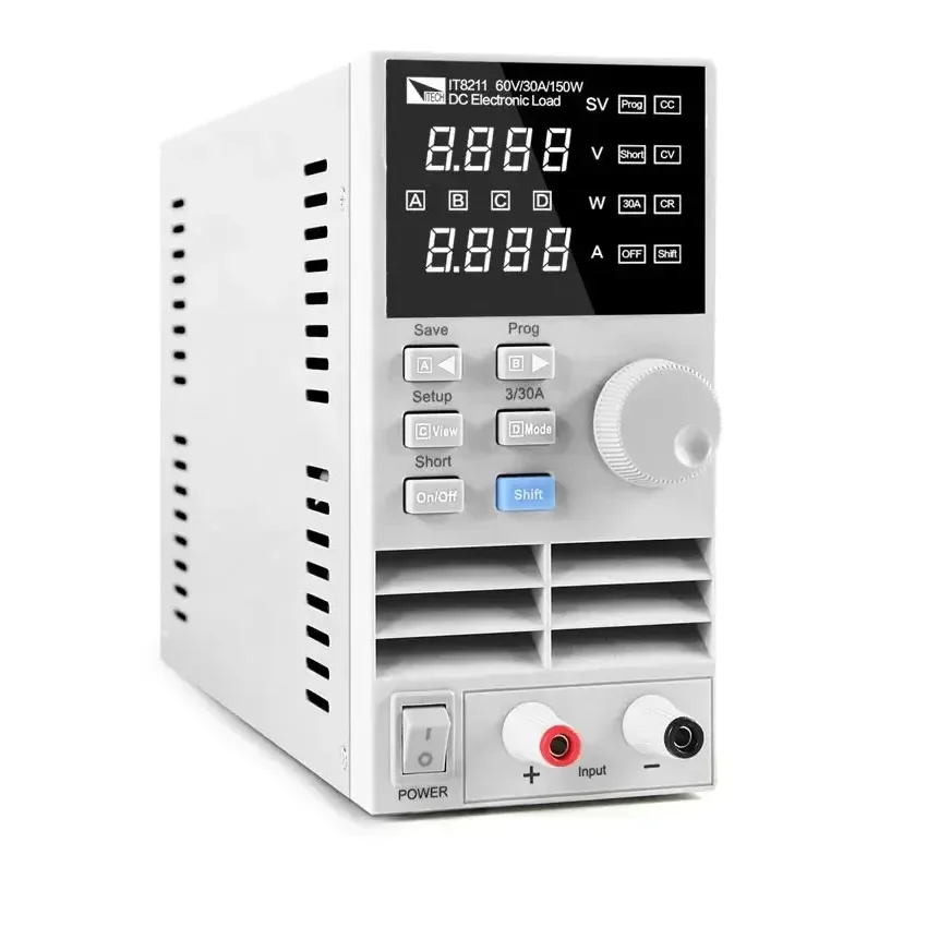Professional single-channel 30A DC electronic load tester with constant power digital control function