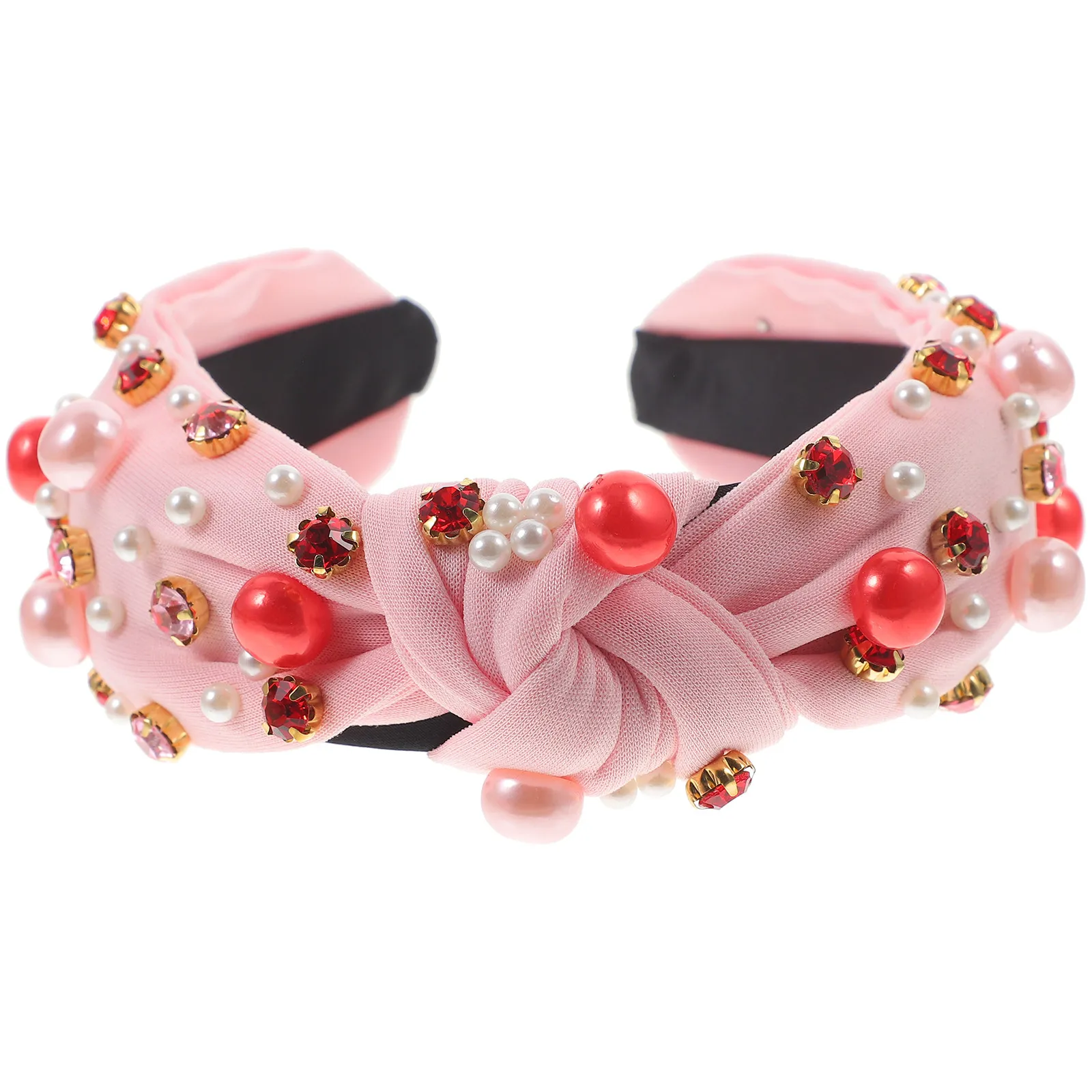 

Pearl Rhinestone Wide Headband Knotted Decorative Hairband for Women Luxury Elegant Hair Accessories Fashionable Hair Styling