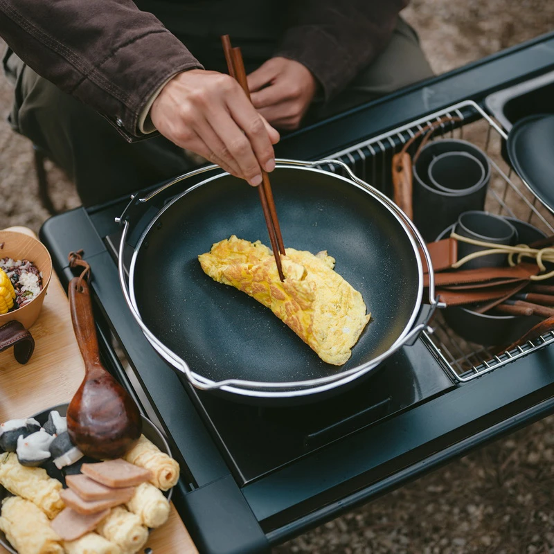 Imagem -06 - Naturehike-outdoor Portátil Pendurado Pot Superfície Non-stick Panela Frigideira Utensílios de Cozinha Camping Piquenique Sukiyaki