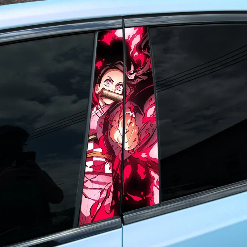 

1/2pcs Anime JDM Car Stickers Auto Doors Pillar Decals for Audi BMW Mercedes Ford VW Toyota Nissan Kia Renault Hyundai Skoda