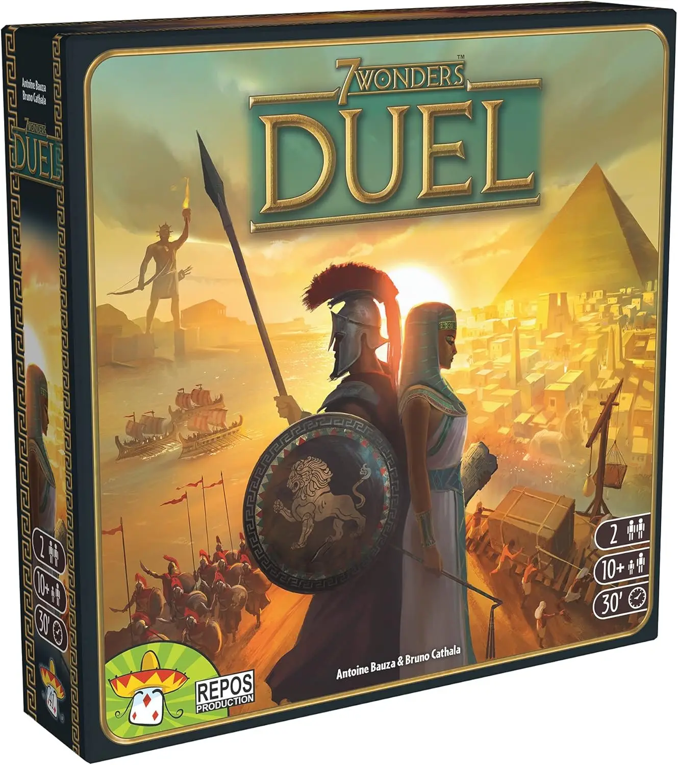 7 Wonders Duel, Board Game, Ages 10+, 2 Players 30 Minutes Playing Time