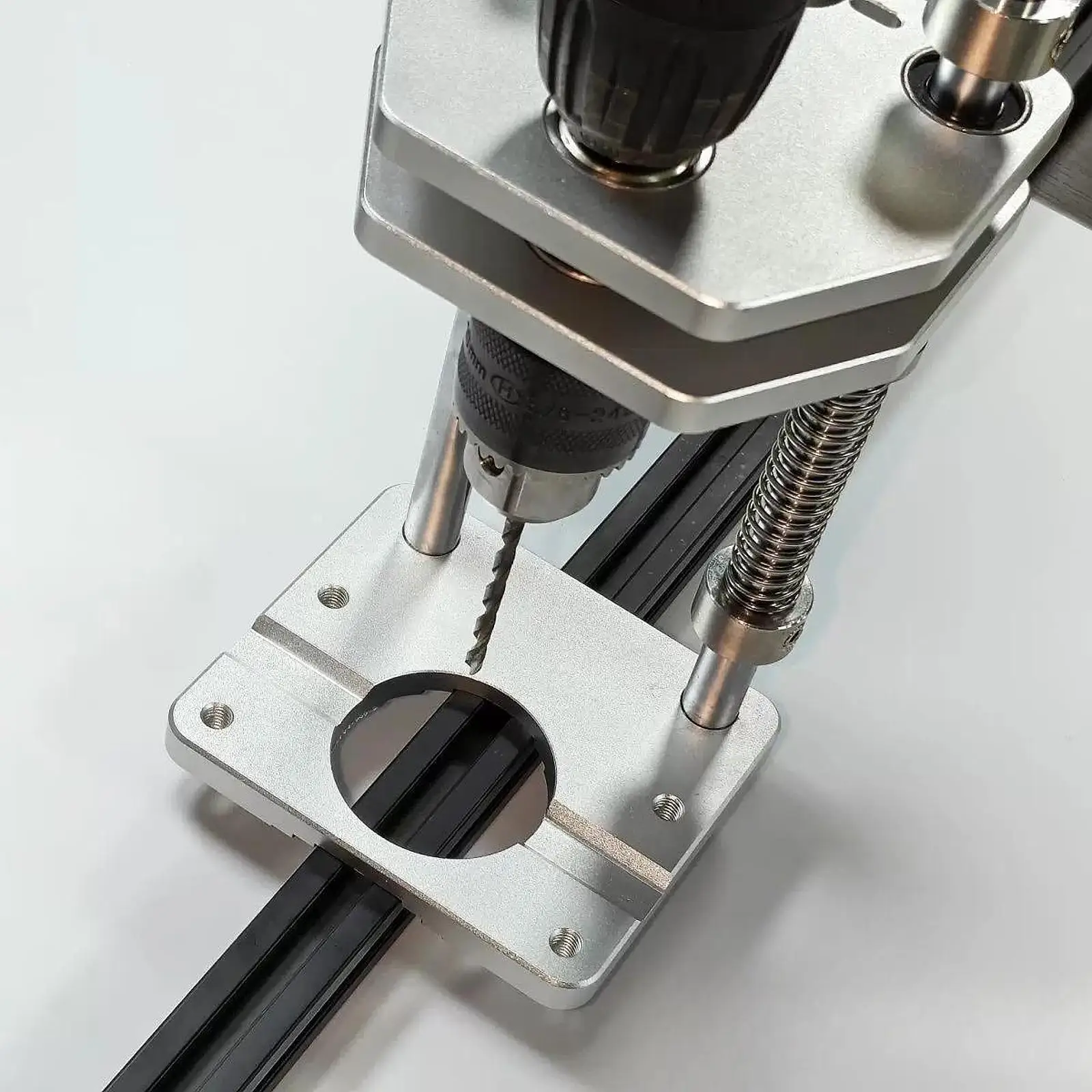 Drillling Guide for Woodworking Sturdy Replace Easy Installation Fittings Aluminum Alloy Drilling Jig Attachment Accessory