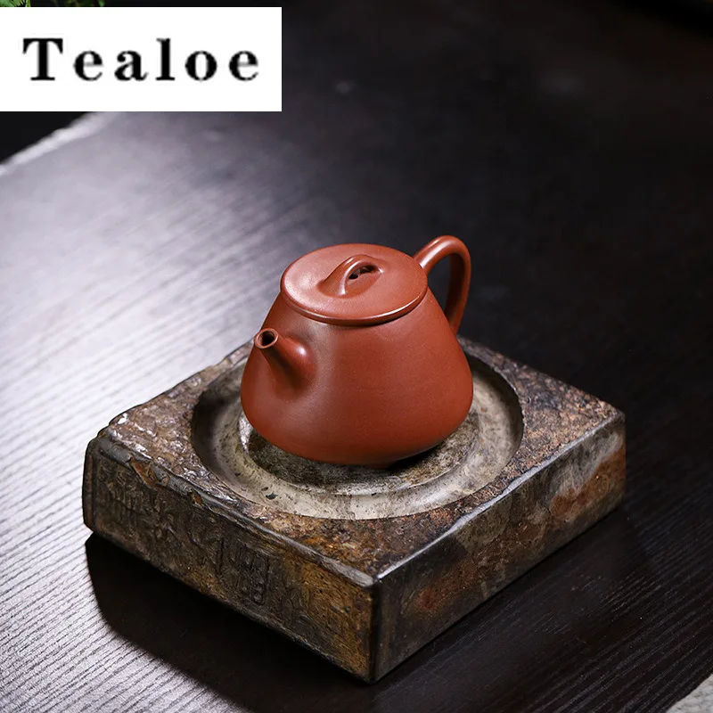 

190ml Elegant Yixing Purple Clay Teapots Handmade High Stone Spoon Pot Raw Ore Mud Tea Maker Kettle Chinese Zisha Tea Set Craft