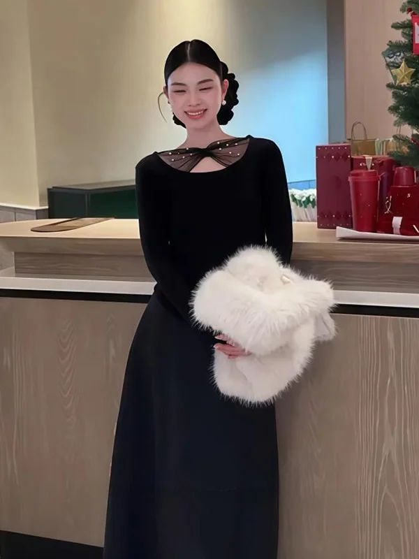 

Женская облегающая футболка с длинным рукавом, мягкая и удобная, с декоративным узлом и вставками, новая коллекция осень-зима