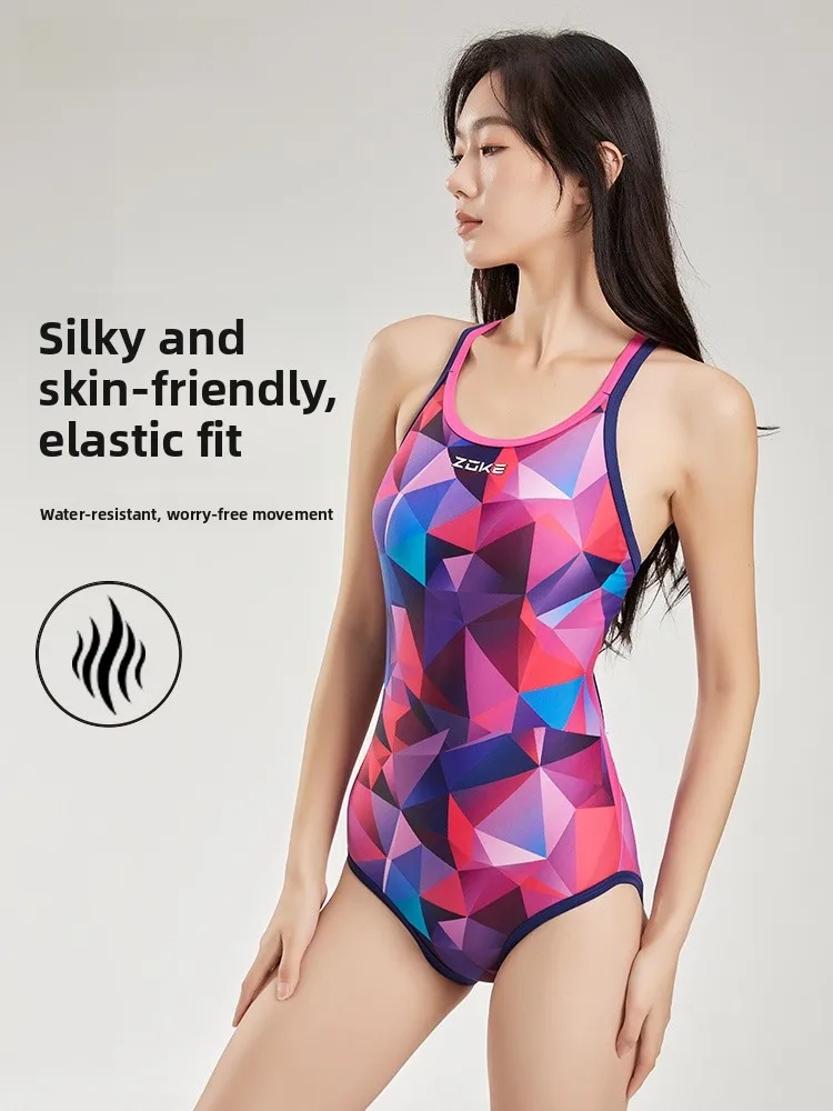 Zoke Profional Costume intero da donna 2025 Nuovo modello Nuoto Palestra Allenamento Cetition Speed Suit Spor Bal