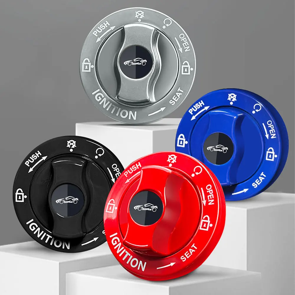 

Крышка кнопки запуска двигателя, остановки, защитная крышка автомобиля, декор интерьера, крышка кнопки запуска в одно касание, крышка переключателя зажигания