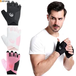 1Pair Breathable Workout Gloves for Women Men,Weight Lifting Gloves Anti-Slip Padded,Fingerless Gym Gloves for Fitness,Cycling