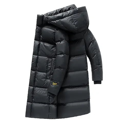 उच्च श्रेणी के पुरुषों के डाउन कोट ब्लैक गोल्ड गूज डाउन एक्सट्रीम कोल्ड -40 लंबी हुड वाली शीतकालीन जैकेट मोटा आउटरवियर 10 best sales गोल्डन गूज़ स्नीकर्स - №6