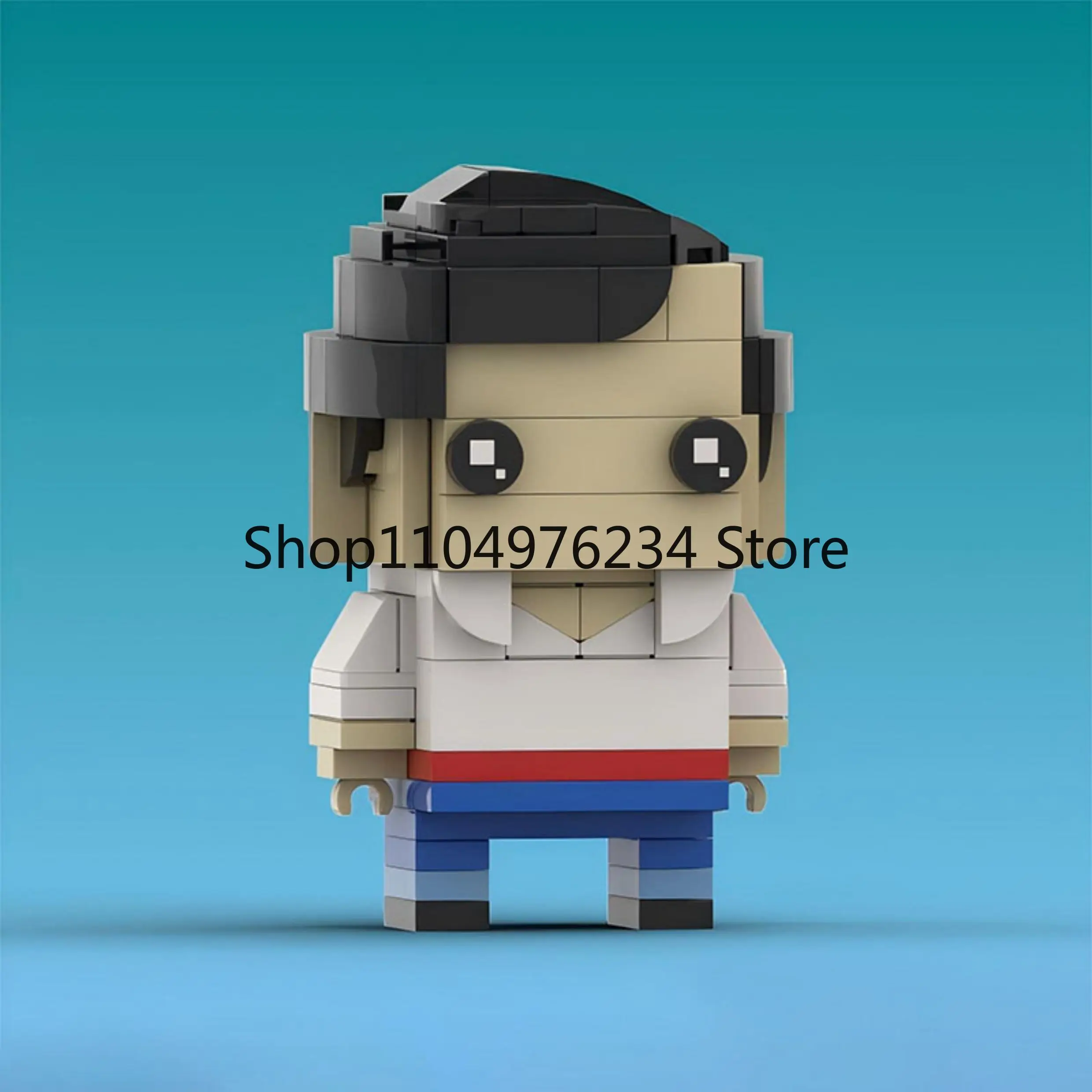 MOC – figurine de dessin animé monde sous-marin, petite sirène Brickheadz, blocs de construction, modèle Puzzle pour enfants, jouets, cadeau d'anniversaire pour adultes