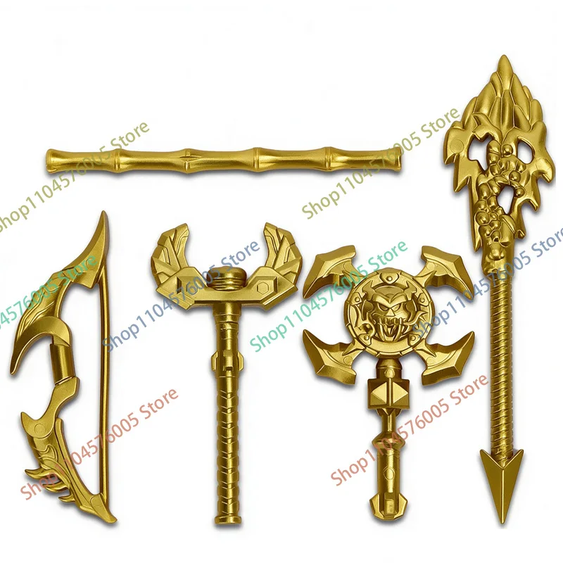 MOC Anime Warrior Accessories Building Blocks Dragon Wing Claw Armor Knife Gold Cloak Blade Sheath Shoulder Armor Gift Brick T29 image 3