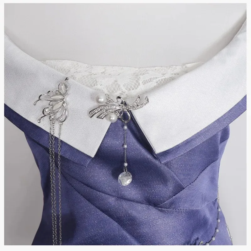 Game Love and Deepspace Miss Hunter Cosplay Costume Mc Player Galactic Circulation Evening Dress Woman Sexy Masked Ball Suitx;2'