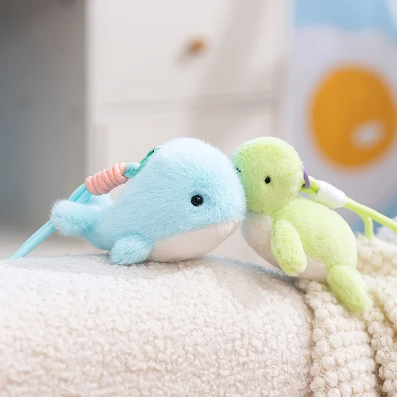 Cute Ocean Animal Plush Toy Soft Octopus Seahorse Tortoise Stuffed Lobster Clam Doll Kawaii Plushies Bag Charm for Backpack
