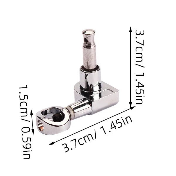 6 أوتاد ضبط الجيتار الفضي تناسب عالميًا على طراز نصف القمر لرؤوس آلة ضبط سلسلة الجيتار الصوتي الكهربائي