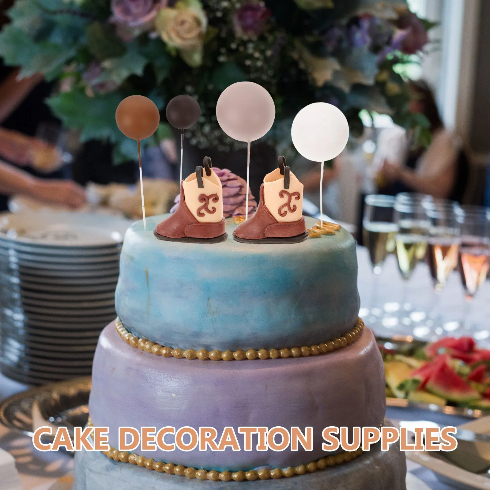 

Birthday Cake Decoration Topper Hat Bakery Pick Cupcake Toppers Party Hats First Rodeo Cowgirl Decorations Cocktail Holders
