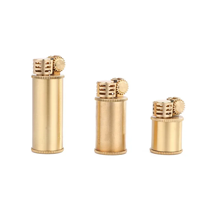 ZORRO Pure Copper Windproof Gasoline Petrol Lighter Flints Metal Mini Retro Unusual Kerosene Lighters Smoke Cigarette Lighter