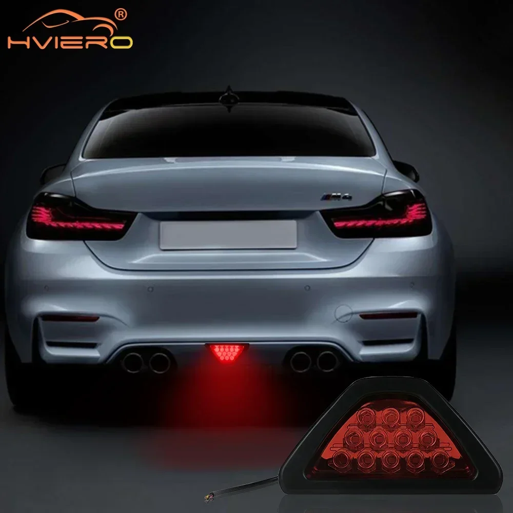 

Car Motorcycle 2835 LED Brake Strobe Flash Warning Tail Pilot Light Turn Signal Bright Rear Fog Lamp Triangle Red Led Waterproof