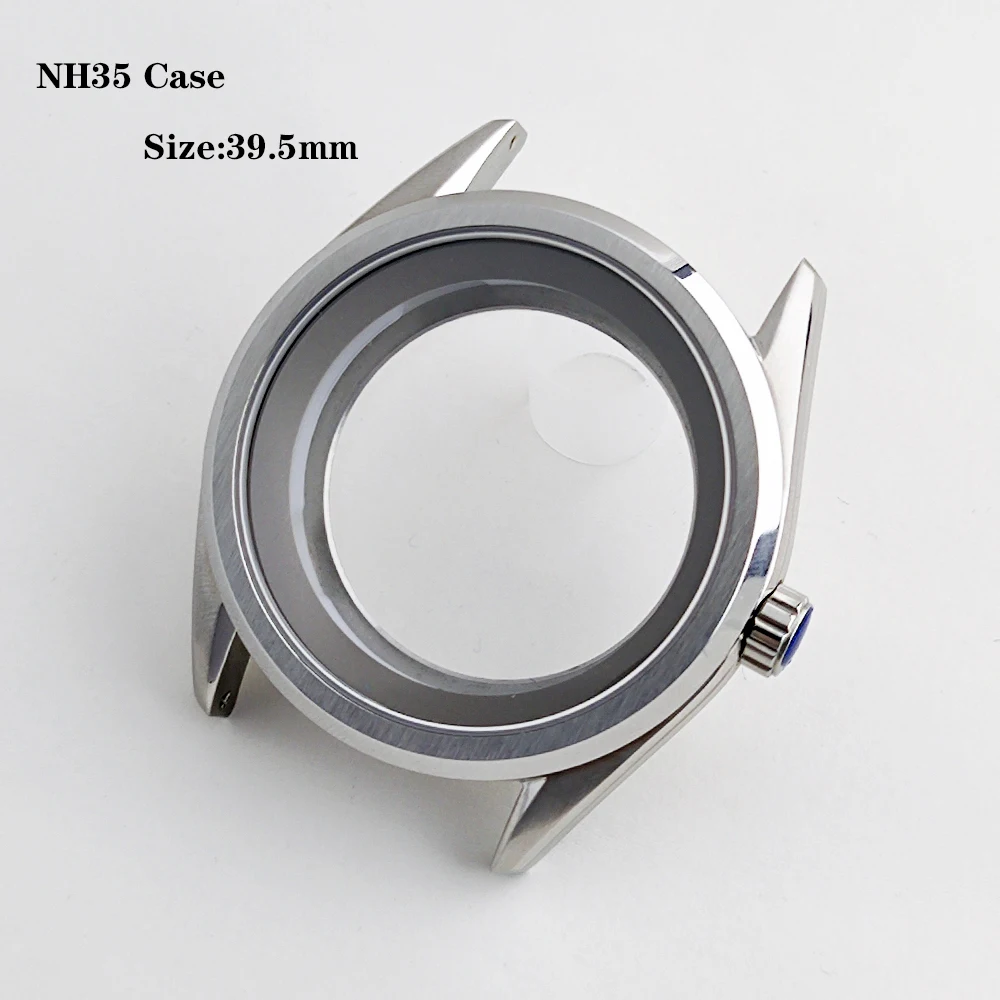 

NH35 case for GS watch birch forest mechanical 39.5mms apphire glass case modified diving accessories for 28.5mm dial size
