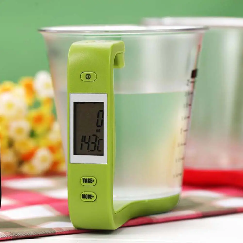 1000G LCD Digital Measuring Cup Electronic Kitchen Scale Cup with 1G Accuracy for Milk Powder Coffee Drinks Beverages