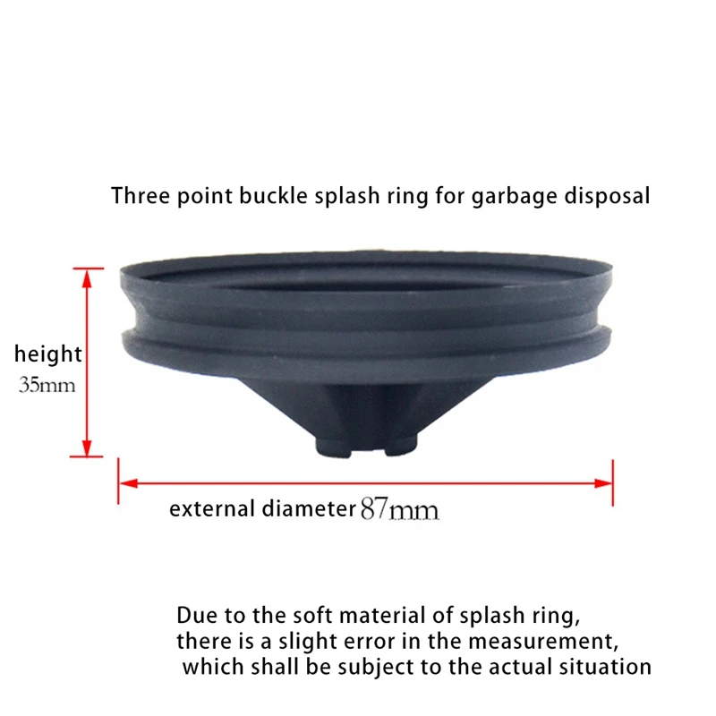 Top Deals 2Pcs Silicone Waste Disposer Anti Splashing Cover 87Mm Outer Diameter Fit For Insinkerator Food Waste Disposer