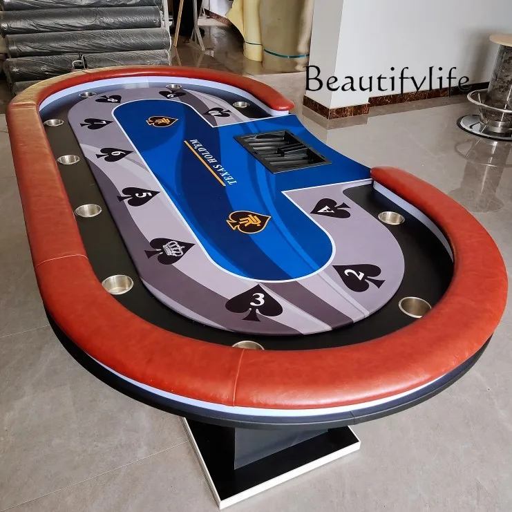 New chips Texas poker table table chess room club special table can be customized size and color