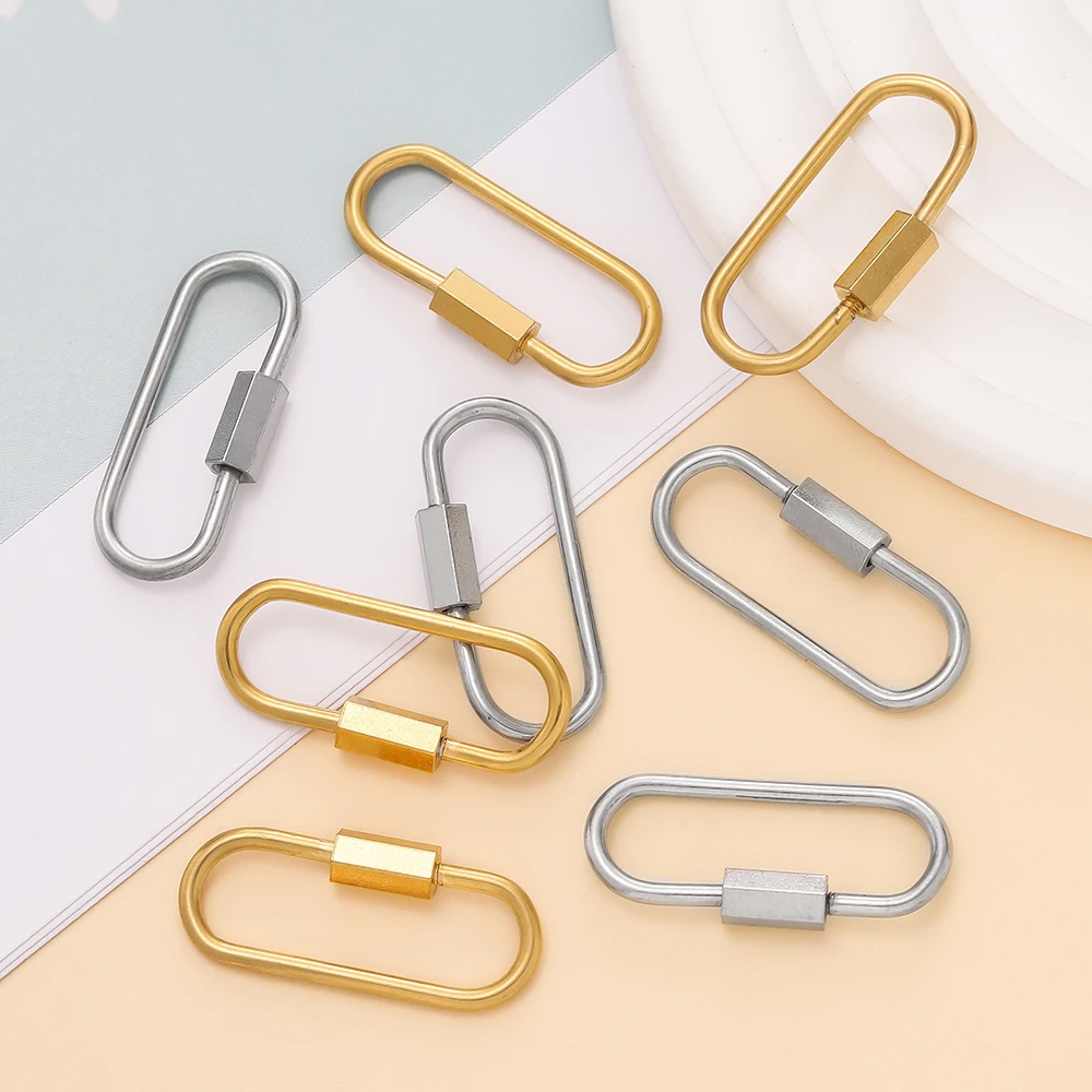 5 stücke Edelstahl Schnalle Verschluss Karabiner Schraube Verschlüsse Zubehör Für Diy Schmuck Machen Zubehör Liefert