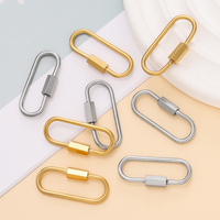 5pcs Stainless Steel Buckle Fastener Carabiner Screw Clasps Accessories For Diy Jewelry Making Accessories Supplies