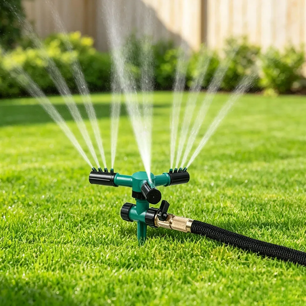 The Garden Nozzle Rotates 360 Degrees And Is Inserted Into The Ground For Automatic Irrigation, With Garden And Lawn Nozzles