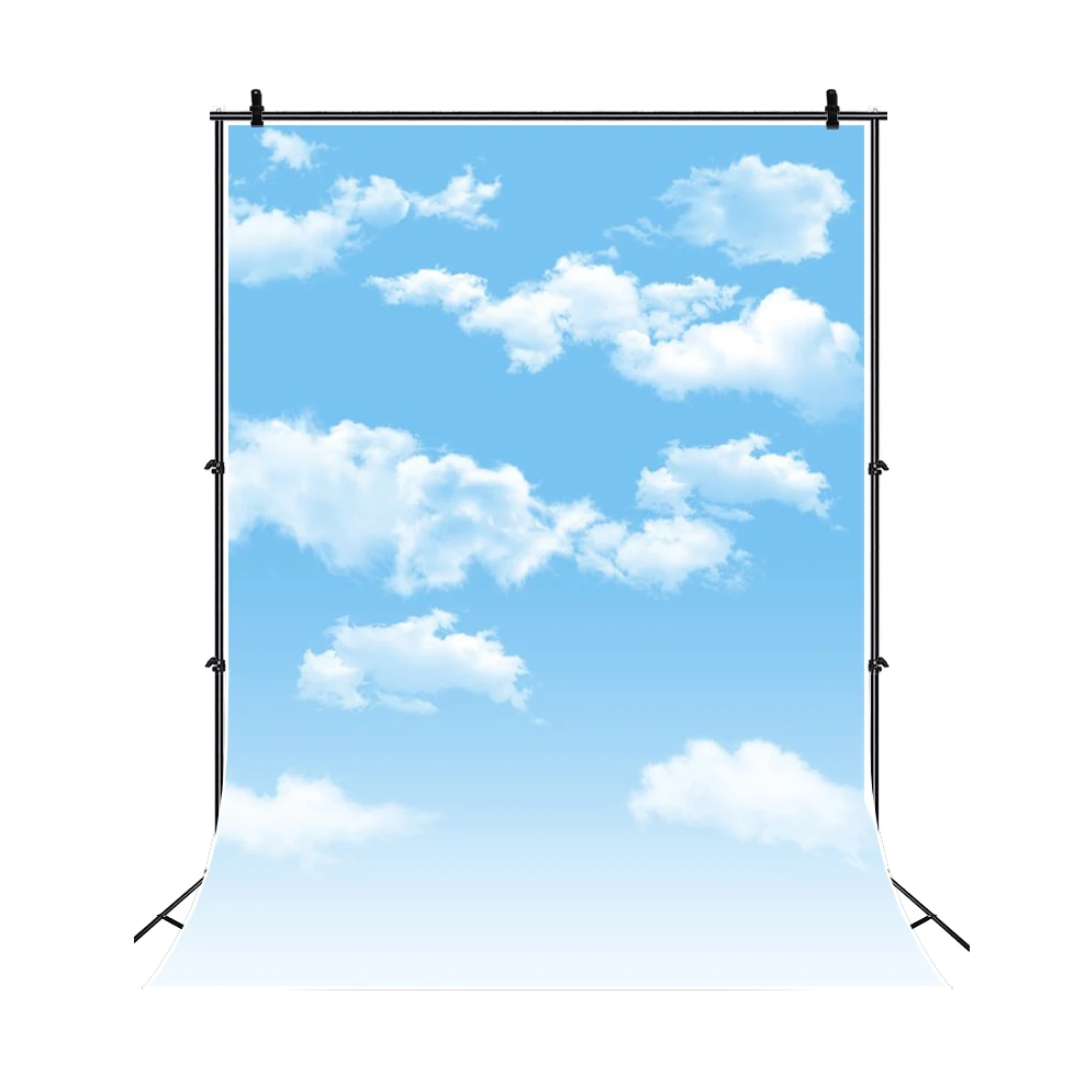 Blue Sky White Clouds Photography Backdrops Baby Infant Kid Newborn Toddler Girl Boy Adult Artistic Portrait Photo Background