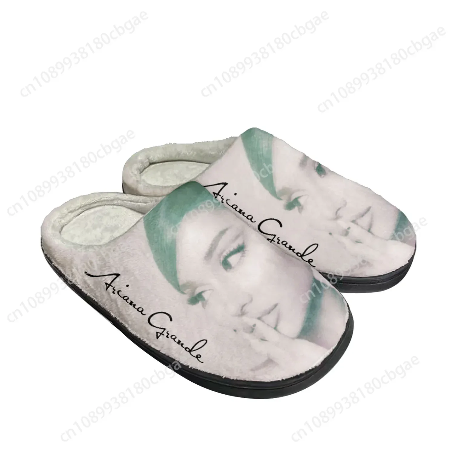 

Ariana Grande Singer Cat Pop Home Cotton Custom Slippers Mens Womens Sandals Plush Bedroom Casual Keep Warm Shoe Thermal Slipper