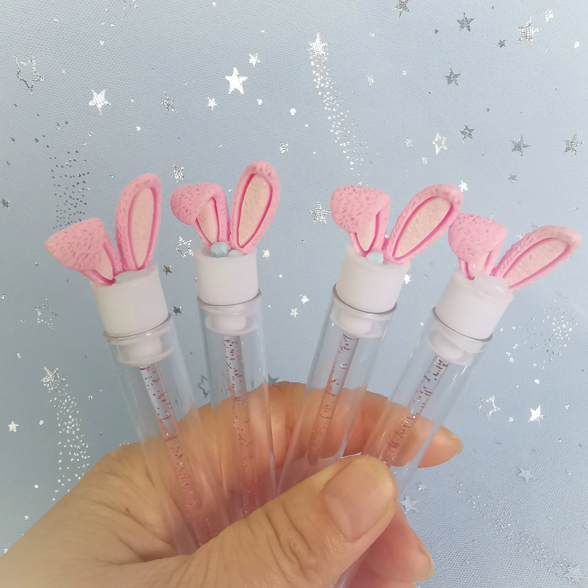 Cute Rabbit Ears Eyelash Brush Tube Eyebrow Brush Applicator For Eyelash Extension Dust-Proof Lash Mascara Wand Brush Tube