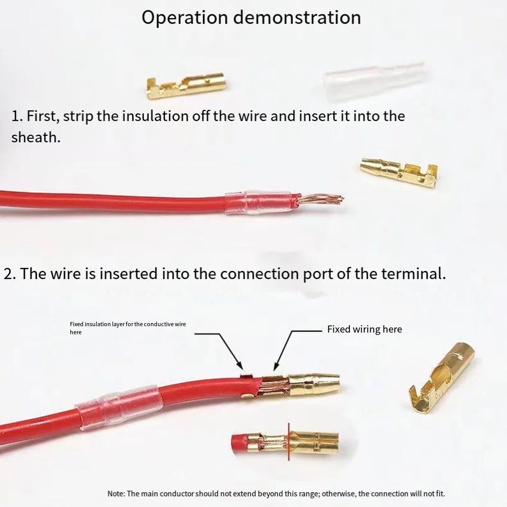Automotive Connectors Crimp Terminal Connectors Made From Copper Transparent Insulation Shells For DIY Projects