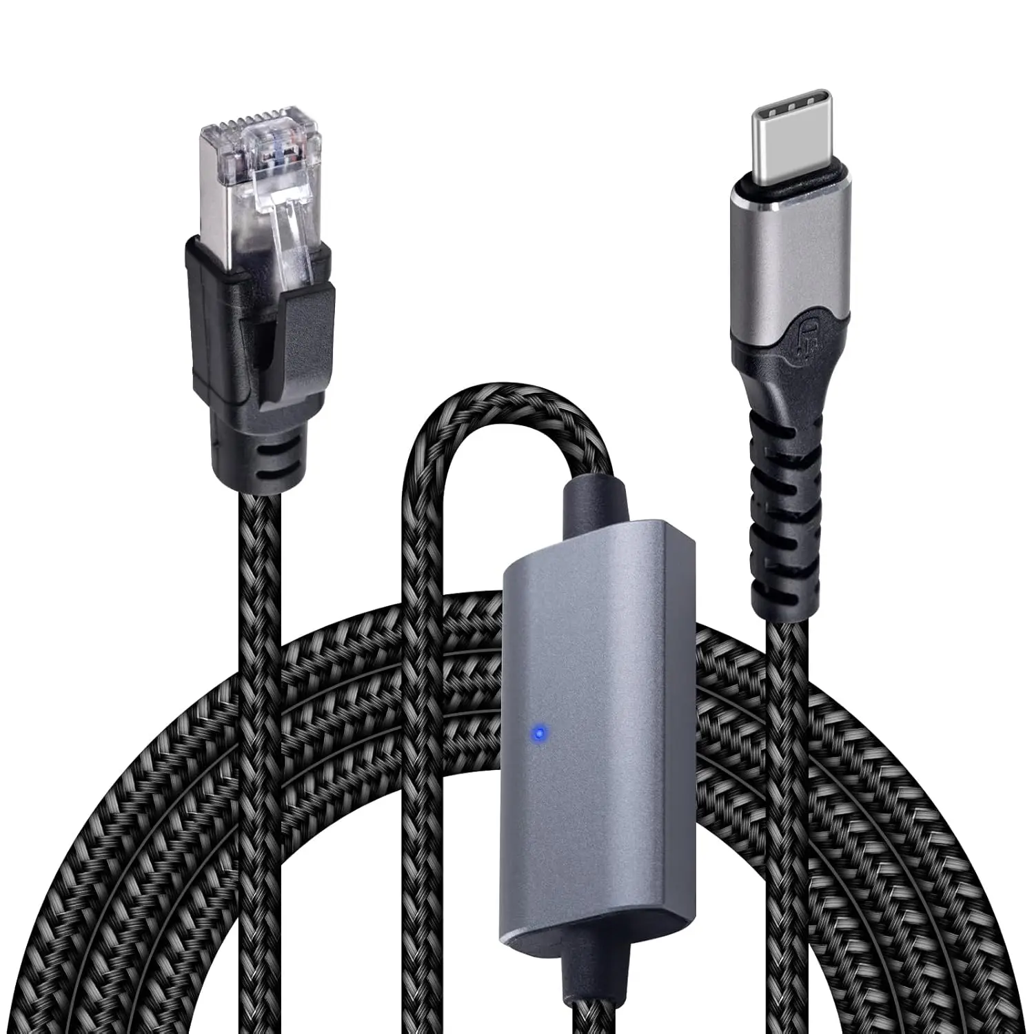 Gigabit USB C to Ethernet Cable,RJ45 to USB C Cord Up to1000Mbps Ethernet LAN Network Cable Thunderbolt 3/4 Compatible