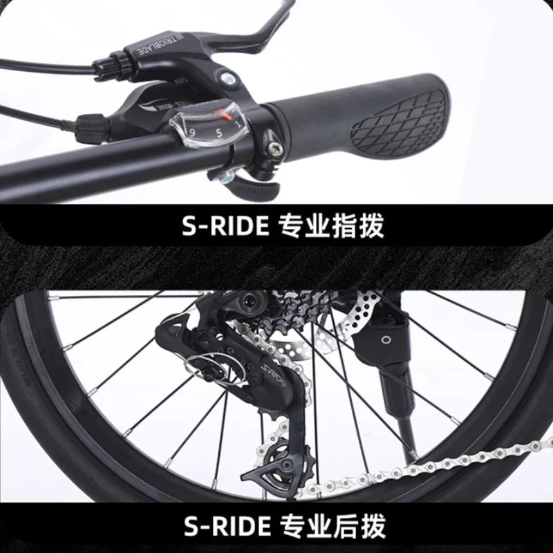 Folding Bicycle Ultra-light Magnesium Alloy Folding Car Double Disc Brake Men's And Women's Same Portable Bicycle Magnesium Lun