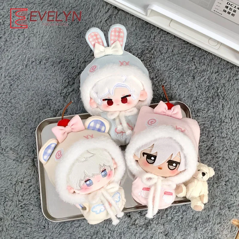 

Evelyn 10CM Cotton Doll Clothes Accessories Plush Stuffed Toy Lovely Cap Hat Clothes Outfit Love and Deepspace Birthday Gift