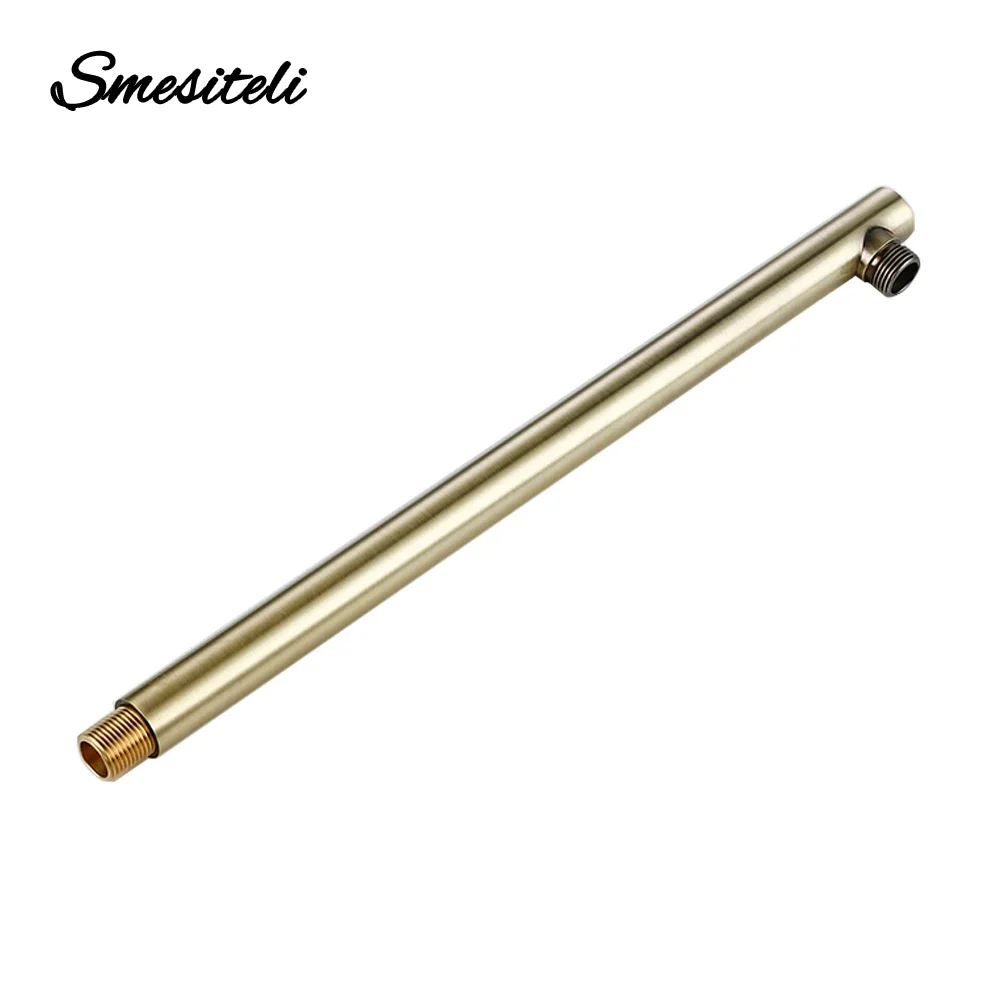 

Gunmetal Shower Arm Fixed Shower Head Round Tube Wall Mounted Shower Bracket Sky Holder Bathroom Faucet Accessories