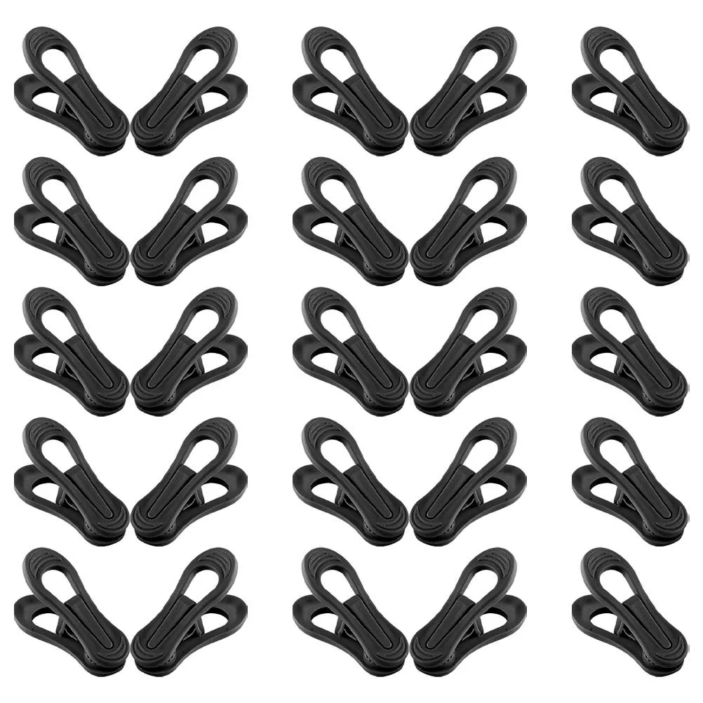 

30 Pcs Strong Hanger Clips Multi-Purpose Plastic Clothes Pin Clips Perfect For Bed Sheets And Clothes Drying