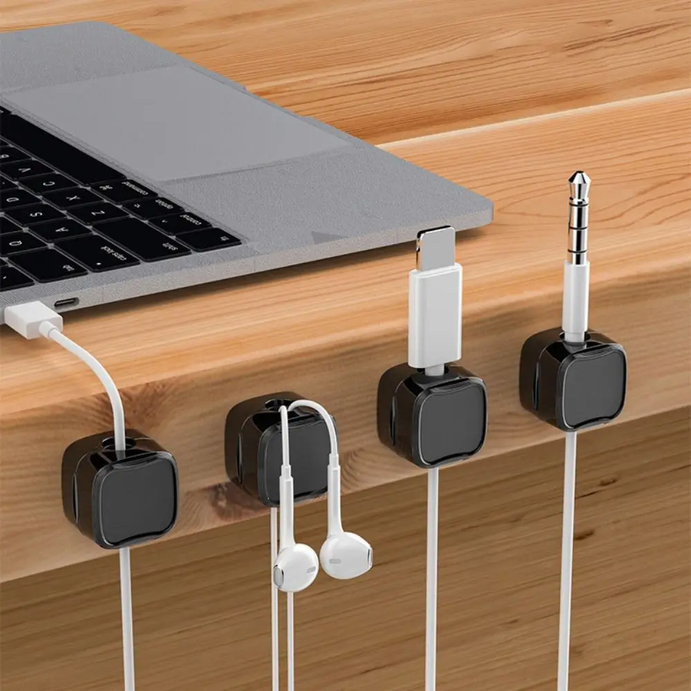 

6Pcs Magnetic Magnetic Cable Organizer Under Desk Adhesive Cable Clip Organizer Cord Holder Smooth Fixed