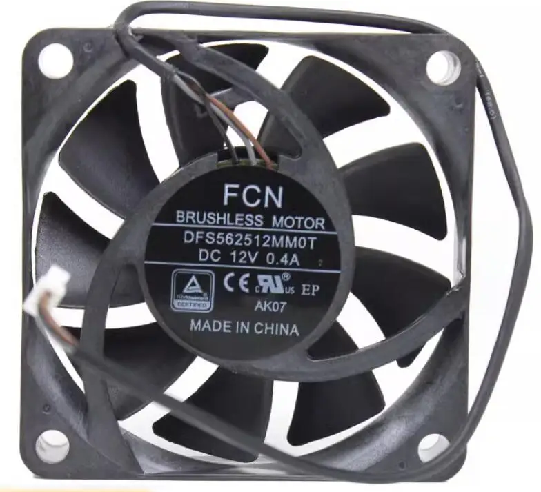 

FCN DFS562512MM0T DC 12V 0.40A 56x56x25mm 3-Wire Server Cooling Fan