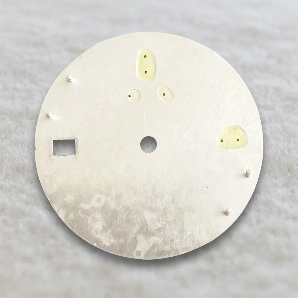 28.5mm S Logo Epipremnum Sunburst Dial Fit NH35/NH36 Movement Ice Blue Luminous High Quality Watch Modification Accessories