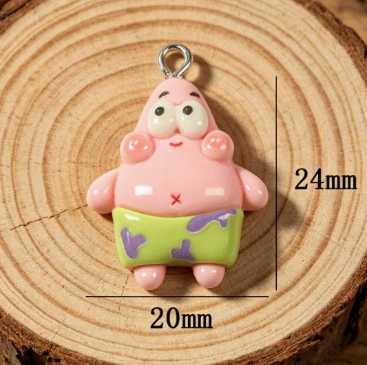 10 pcs  cartoon Resin Charm Jewelry Accessories Enamel Necklace Earring Pendant Diy Making Alloy Metal