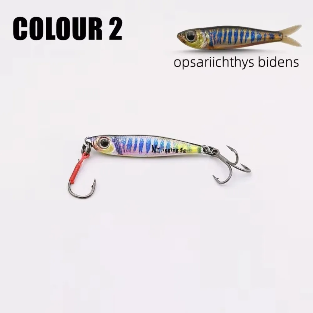 1.5/3g/5g Weight Micro Jigging Baits Sequin Finish Bionic Mini Shape Mini Jig Lure 3D Bionics Design Casting Spoon Bait