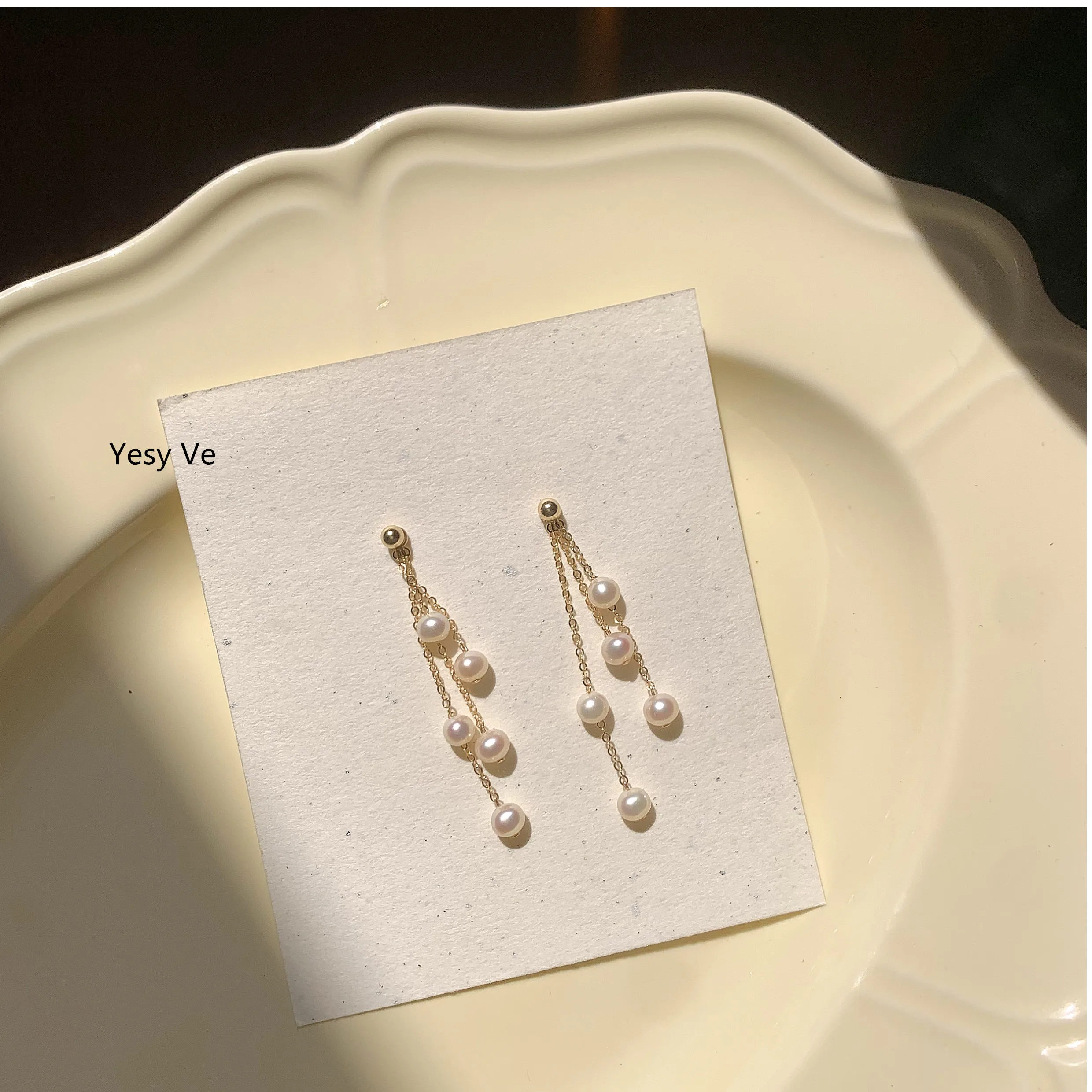 Yesy Ve Women An Array Of Stars Detachable Two Wears Natural Pearls Earrings New Arrival