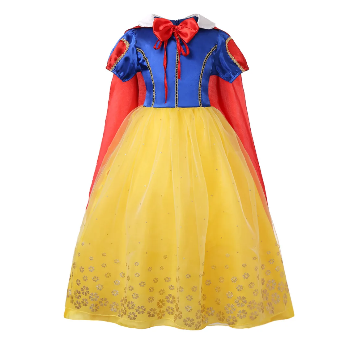 2024 Purim Carnaval Prinses Kostuum Licht Up Sneeuwwitte Jurk Meisjes Verjaardagsfeestje Gloeiende Led Baljurk Kids Cosplay Kleding