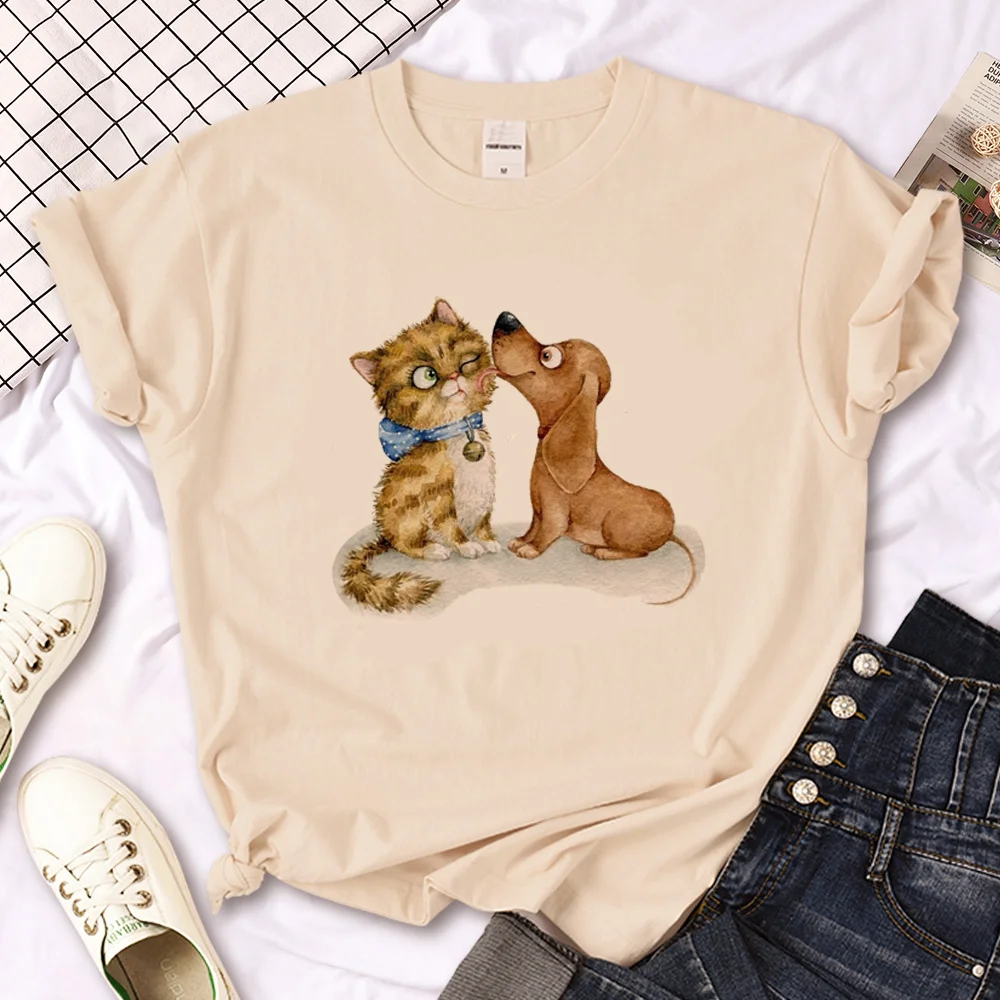 Dachshund t shirt women graphic Y2K Tee female graphic clothes