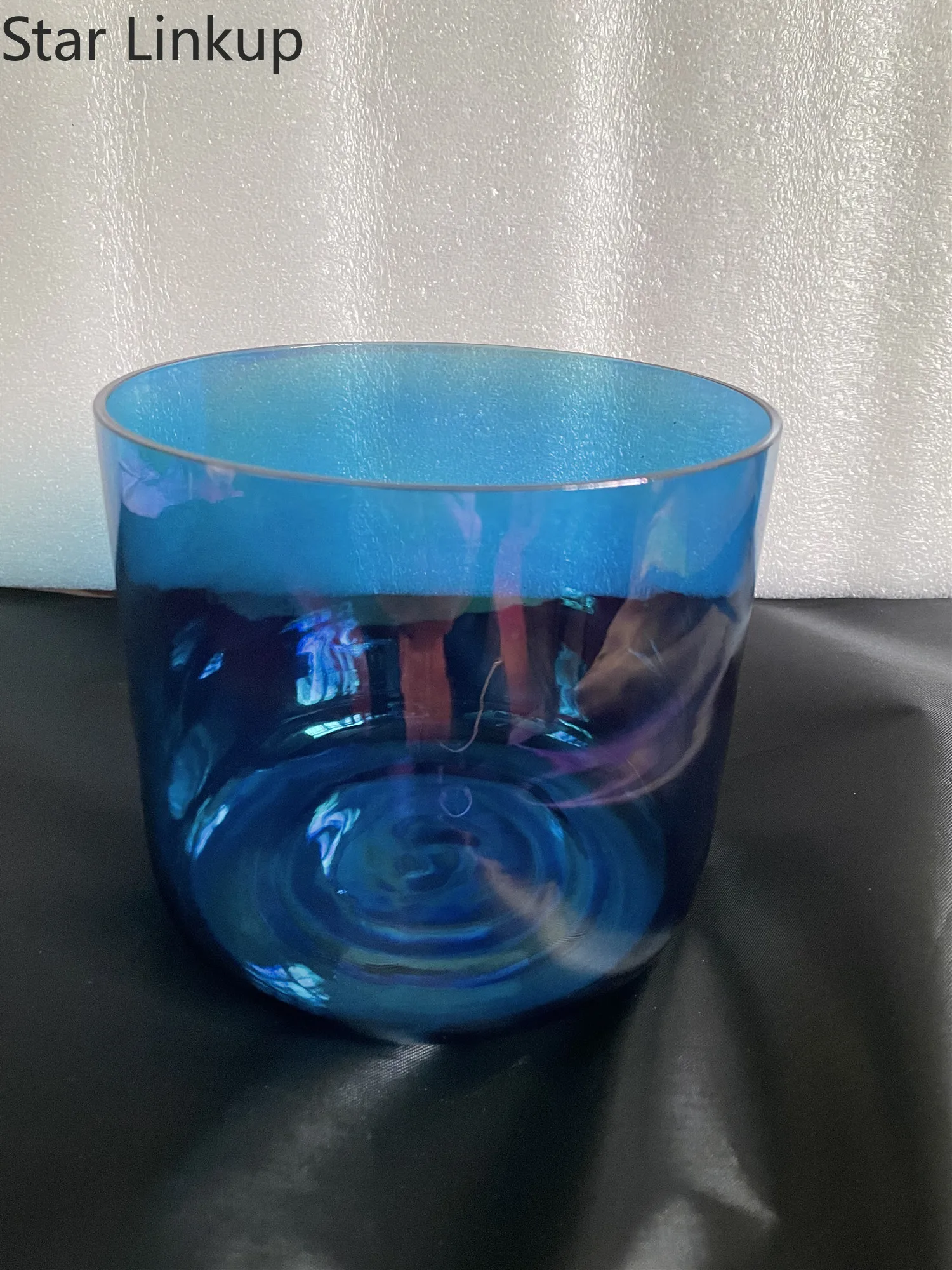 Star Linkup Cosmic blue crystal singing bowl straight wall/ flat bottom 7