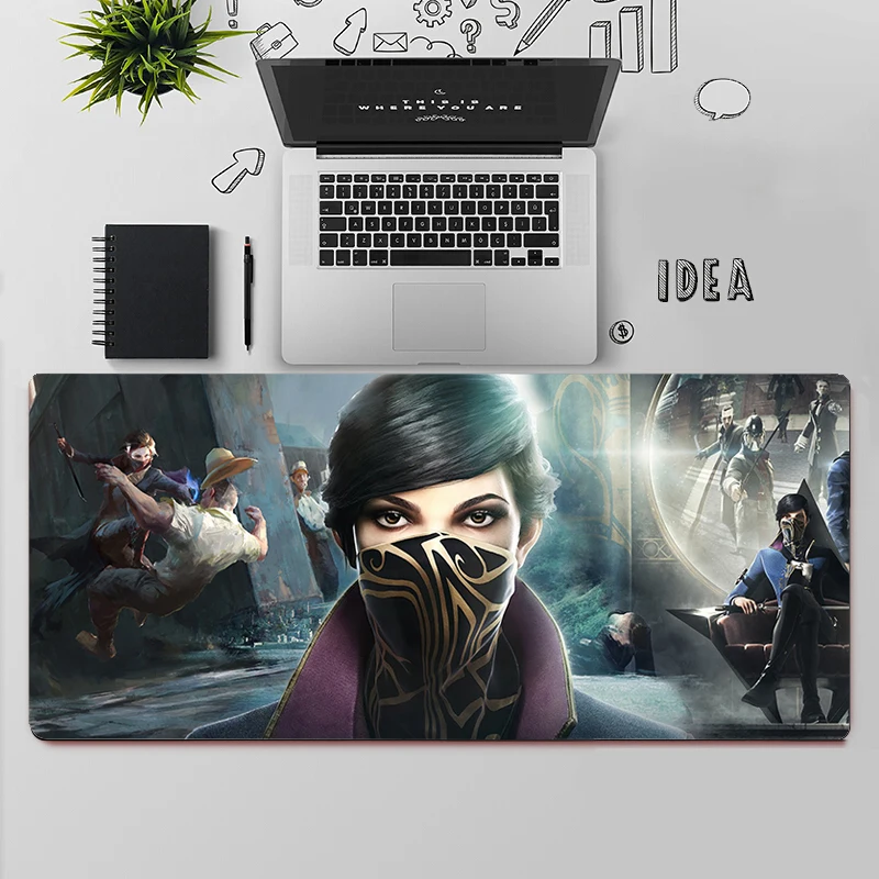 Dishonored 2 Gaming Mouse Pad Large Mouse Pad PC Gamer Computer Mouse Mat Big Mousepad XXL Carpet Keyboard Desk Mat Mause Pad