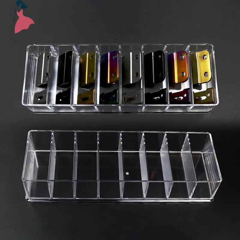 8 Grids Guide Limit Comb Storage Box Electric Hair Clipper Rack Holder Organizer Case Barber Salon Hairdressing Tools