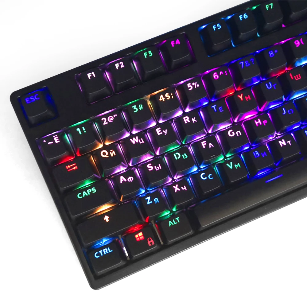 Teclas OEM para teclado mecánico retroiluminado, 104 teclas, español, árabe, ruso, francés, coreano, alemán, portugués, tailandés